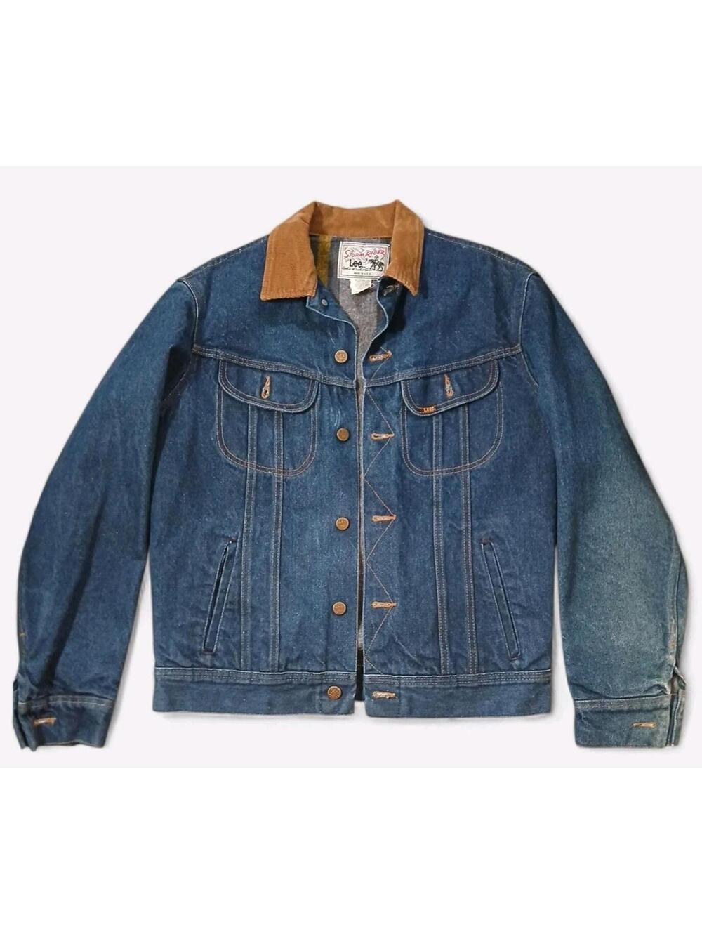70s-80s Lee Storm Rider Blanket Lining Jacket Denim 38L USA